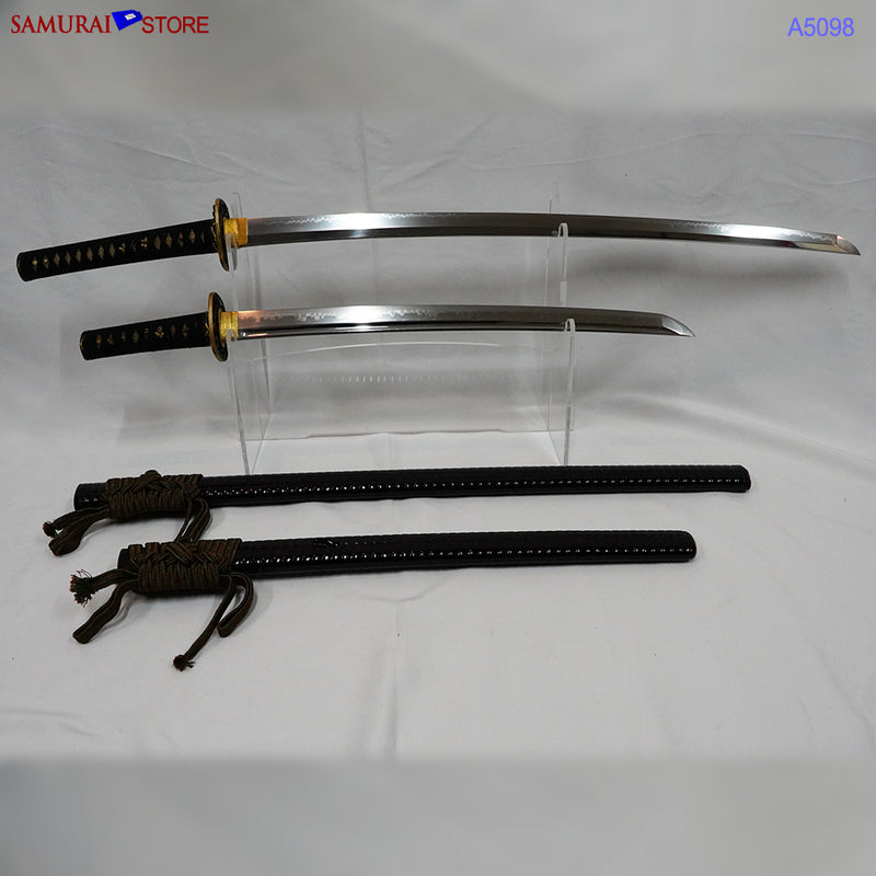A5098 Pair of antique Daisho Katana & Wakizashi w/ Great Mountings w/ NBTHK 3 certificates
