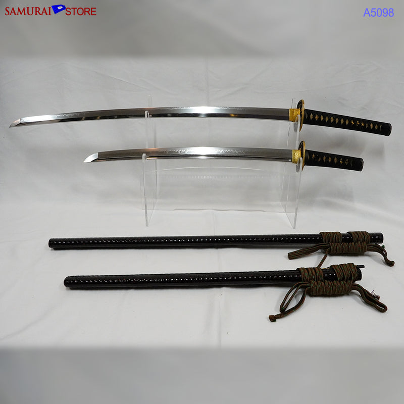 A5098 Pair of antique Daisho Katana & Wakizashi w/ Great Mountings w/ NBTHK 3 certificates