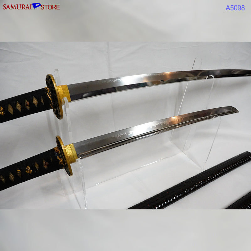 A5098 Pair of antique Daisho Katana & Wakizashi w/ Great Mountings w/ NBTHK 3 certificates