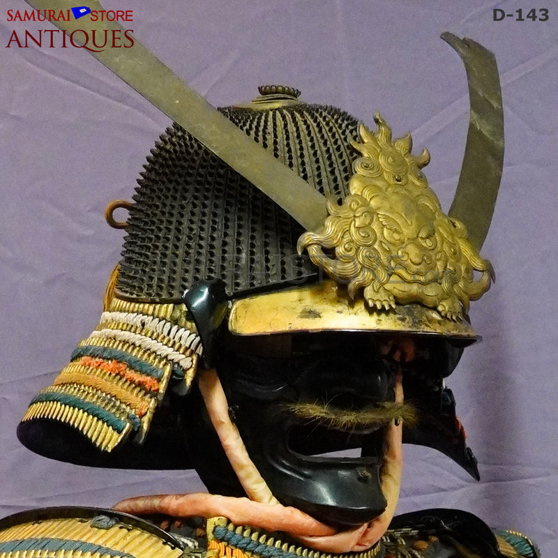 D143 Antique suit of Honkozane gold armor w/ Certificate
