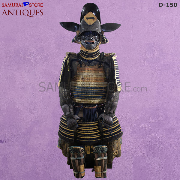 D150 Antique Armor and crown-shaped Kabuto Edo Period w/ Certificate