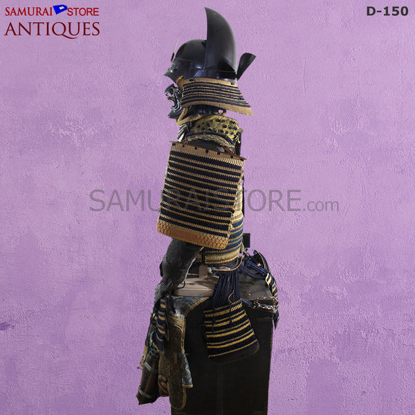 D150 Antique Armor and crown-shaped Kabuto Edo Period w/ Certificate