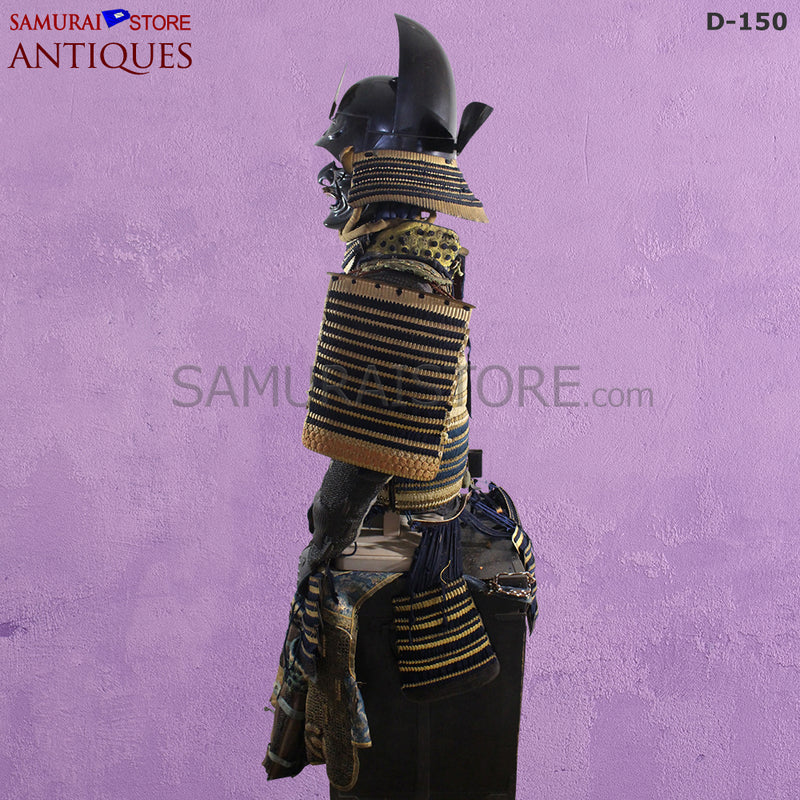 D150 Antique Armor and crown-shaped Kabuto Edo Period w/ Certificate