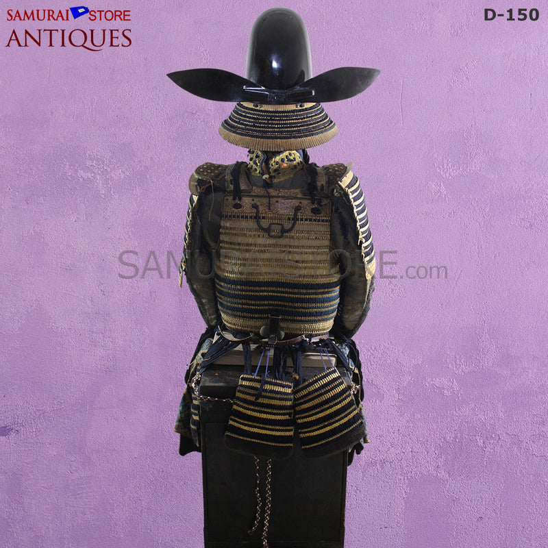 D150 Antique Armor and crown-shaped Kabuto Edo Period w/ Certificate