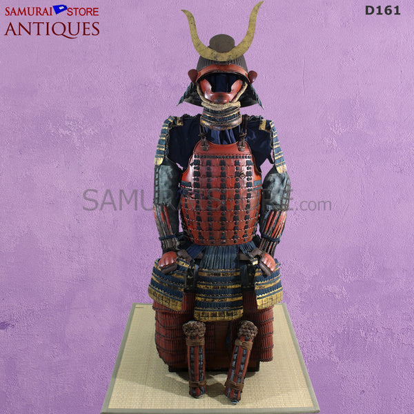 D161 Antique Armor Vermilion Red Edo period w/ certificate