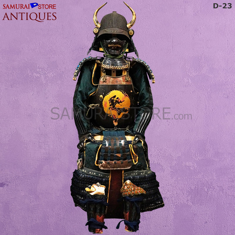 D23 Antique Edo period Samurai Armor w/ Great Maki-e dragon