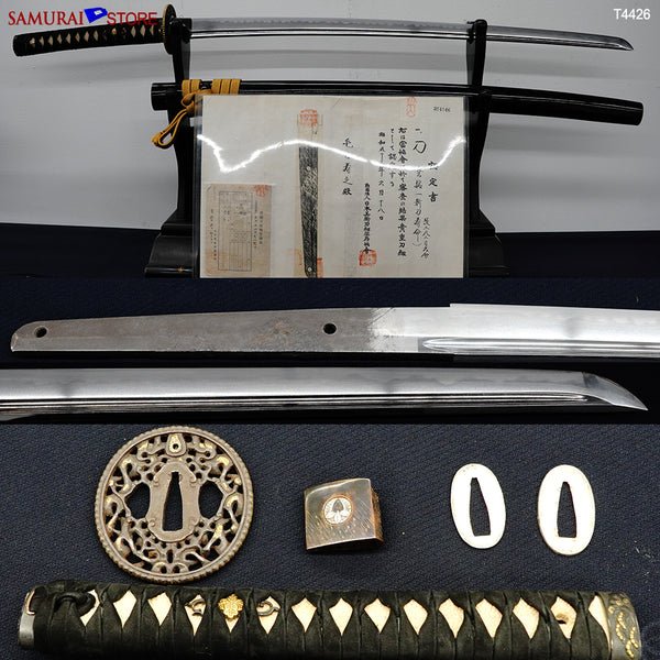 T4426 Katana sword JUMYO - Antique NBTHK certificated Edo period Bo-Hi
