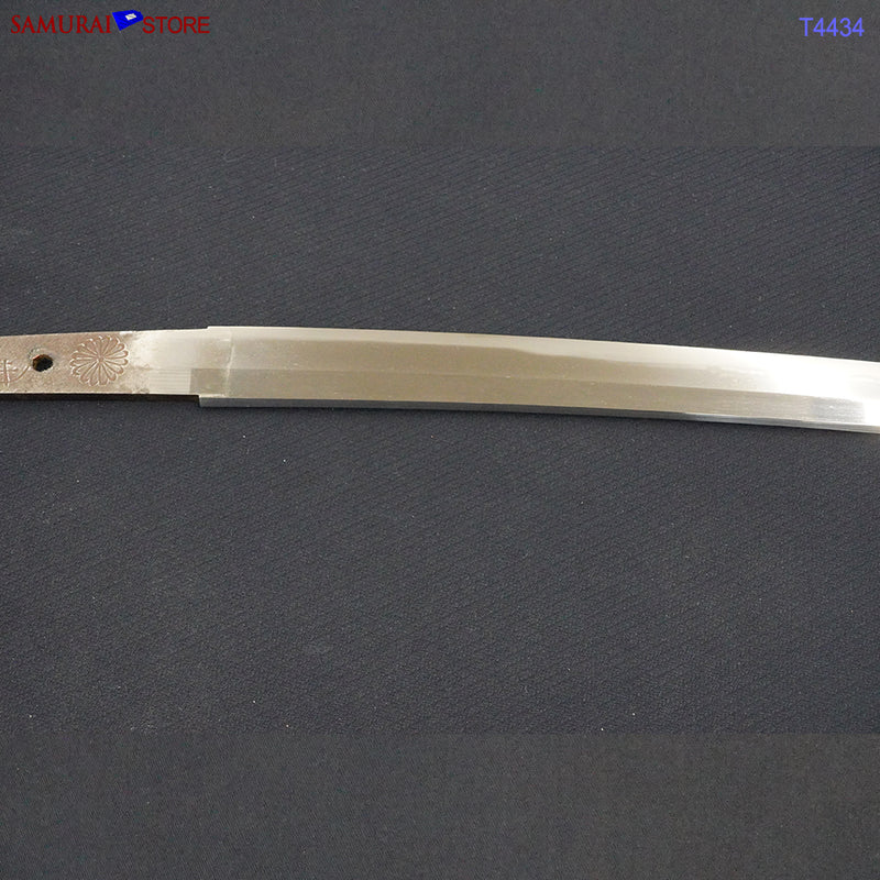 T4434 Katana Sword YOSHIMICHI w/ Red Ornate Mountings - Antique