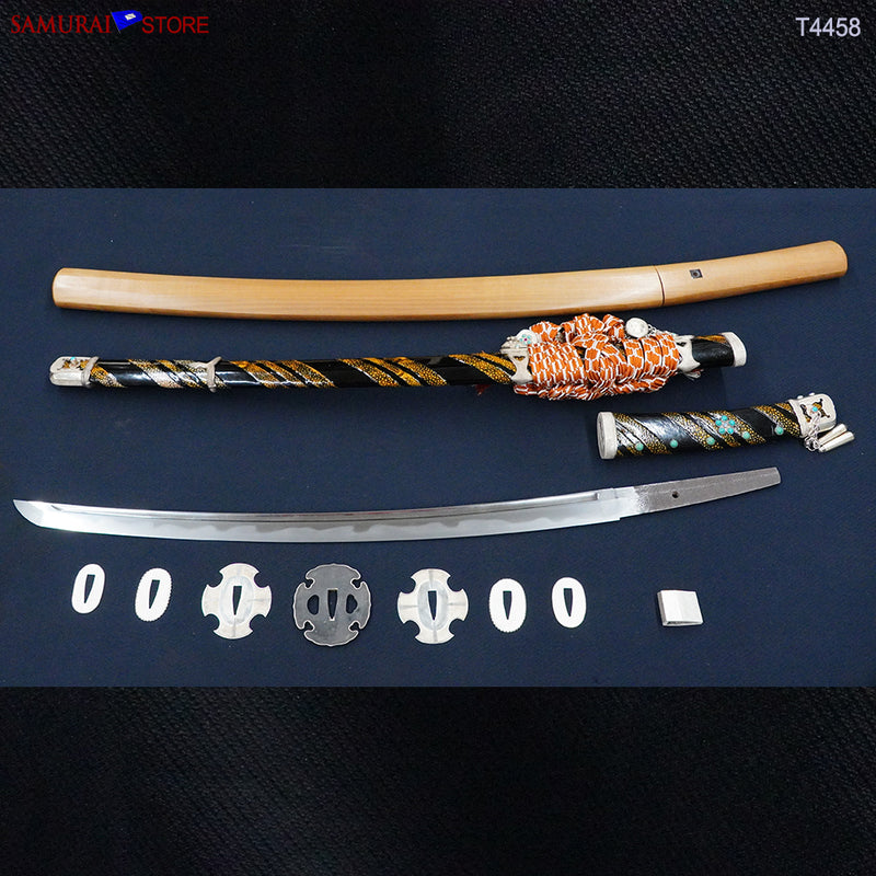 T4458 Wakizashi Sword HISAMICHI in Tachi mounting- NBTHK Tokubetsu Hozon certificated