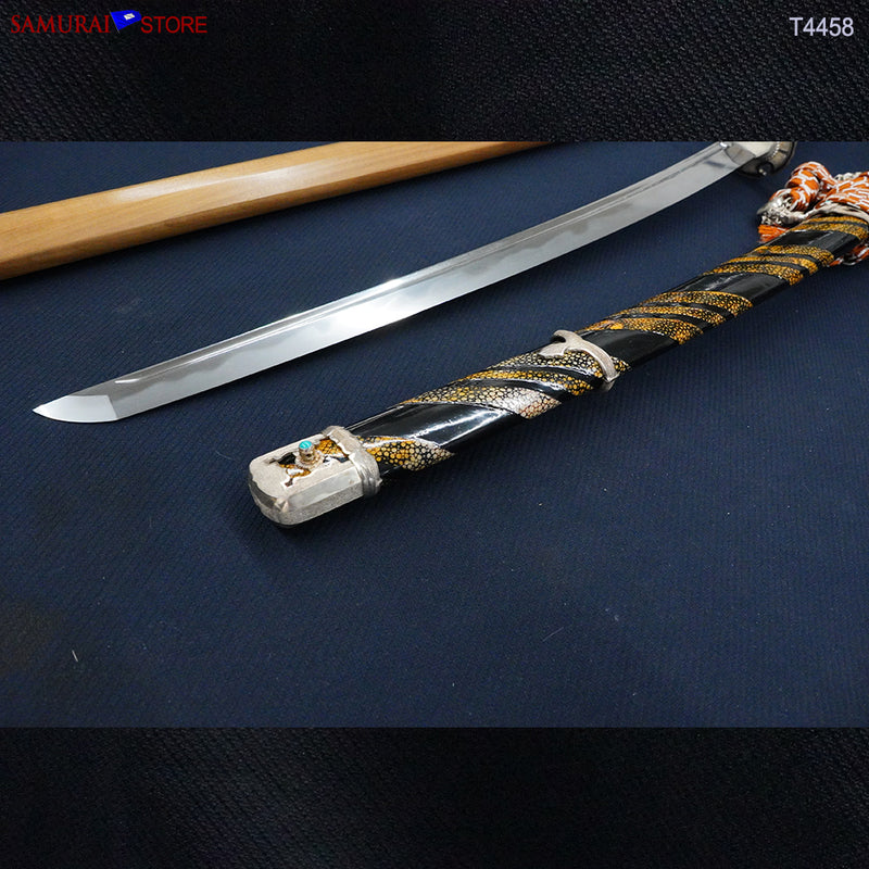 T4458 Wakizashi Sword HISAMICHI in Tachi mounting- NBTHK Tokubetsu Hozon certificated