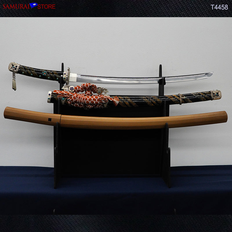 T4458 Wakizashi Sword HISAMICHI in Tachi mounting- NBTHK Tokubetsu Hozon certificated