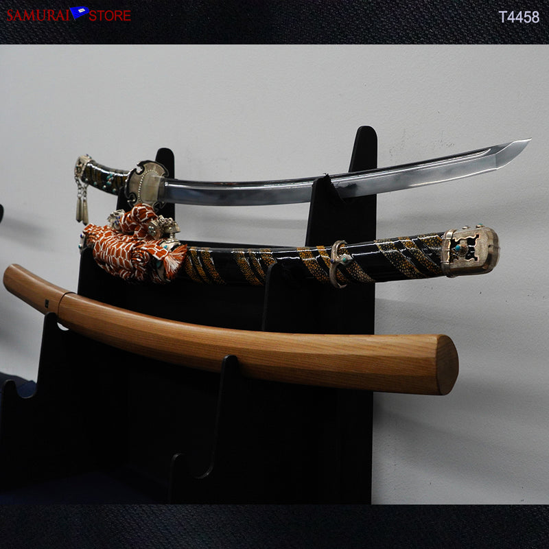T4458 Wakizashi Sword HISAMICHI in Tachi mounting- NBTHK Tokubetsu Hozon certificated