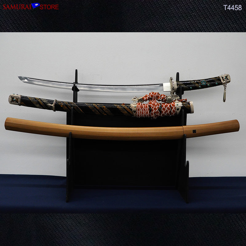 T4458 Wakizashi Sword HISAMICHI in Tachi mounting- NBTHK Tokubetsu Hozon certificated