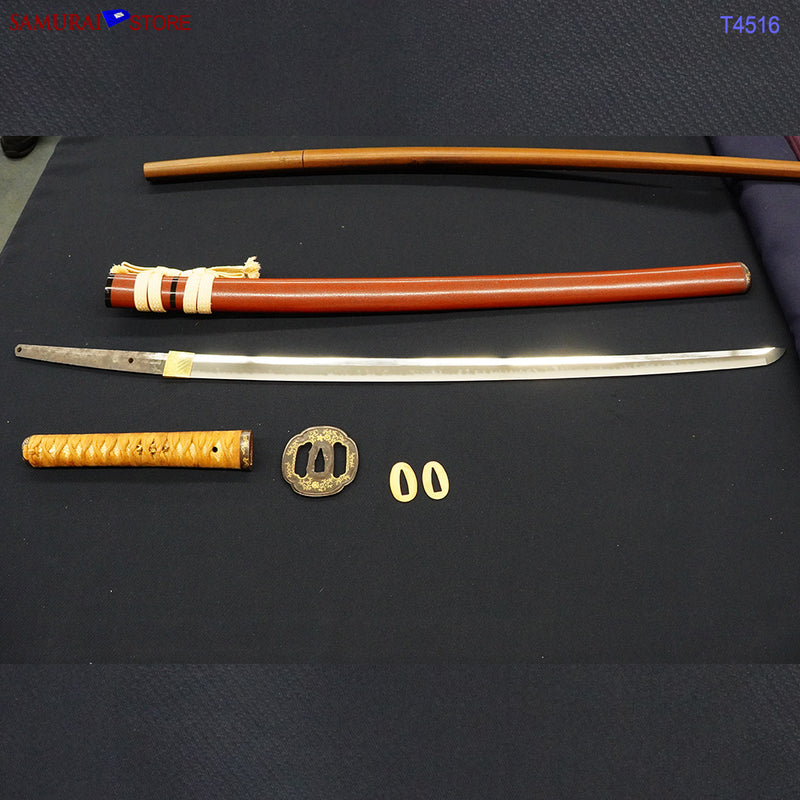 T4516 Antique Katana Sword NAGANOBU - NBTHK Hozon certificate Edo period