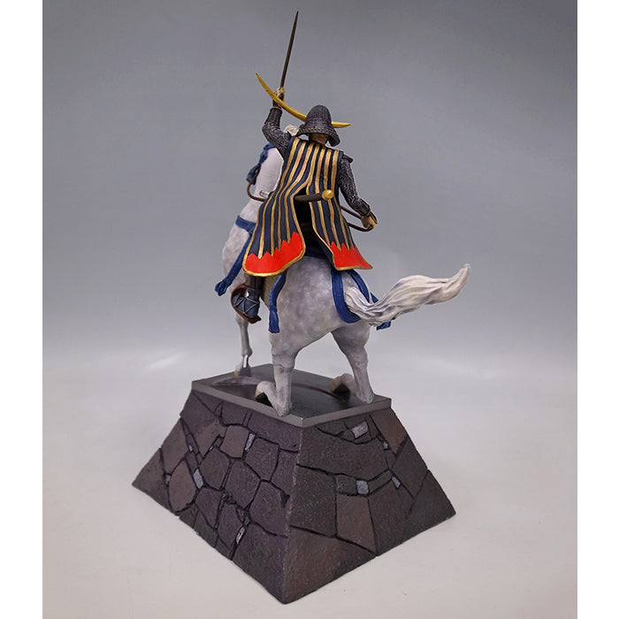 Statue - Date Masamune Figure on Stone Wall - SAMURAI STORE