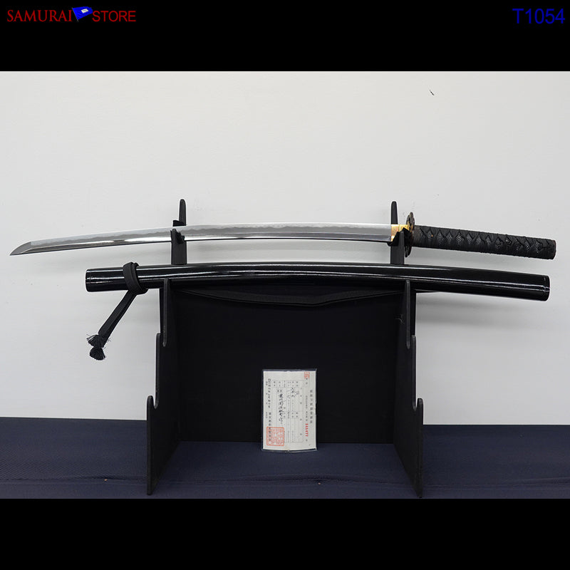 T1054 Katana Sword TOSHIHIDE - Antique w/ Ornate Mountings - SAMURAI STORE