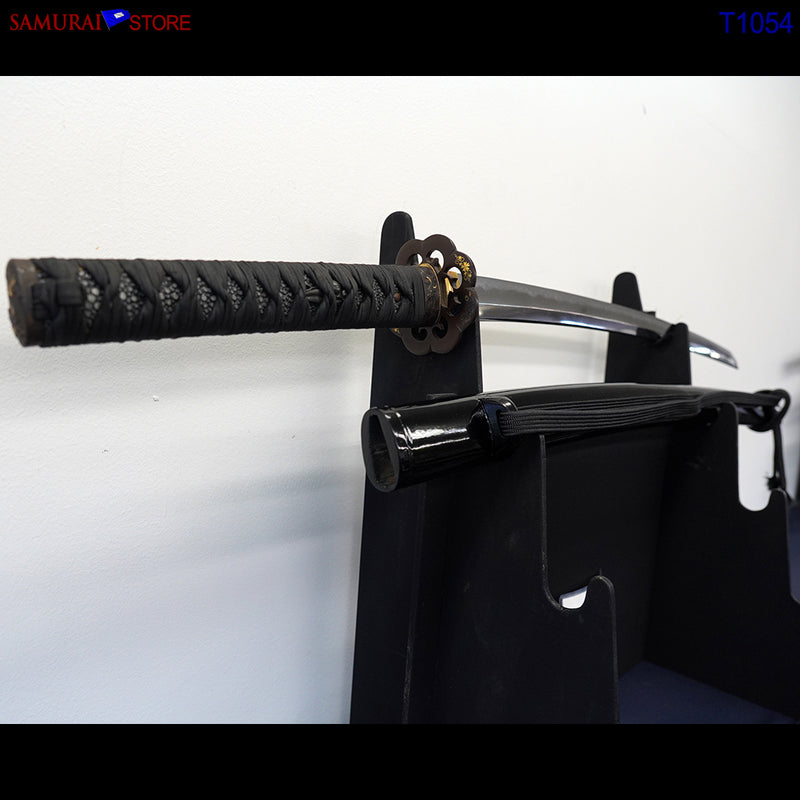 T1054 Katana Sword TOSHIHIDE - Antique w/ Ornate Mountings - SAMURAI STORE