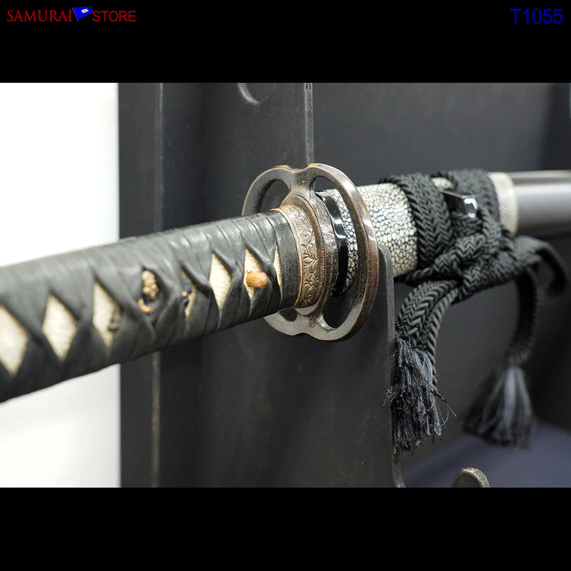 T1055 Katana Sword TOKIMITSU - Antique w/ Ornate Mountings - SAMURAI STORE