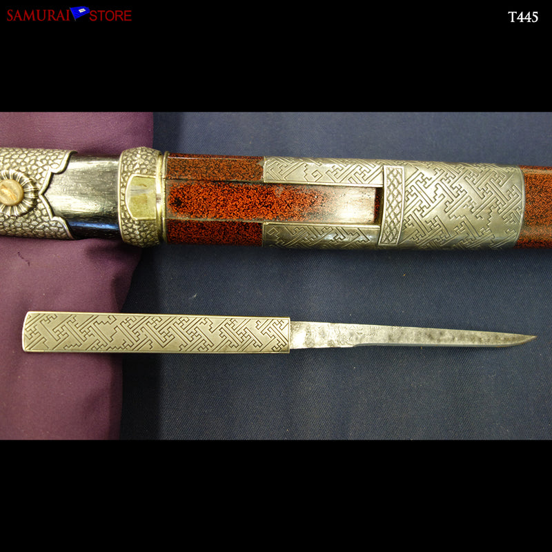 T445 Tanto Short Sword Edo period w/Certificate - Antique - SAMURAI STORE