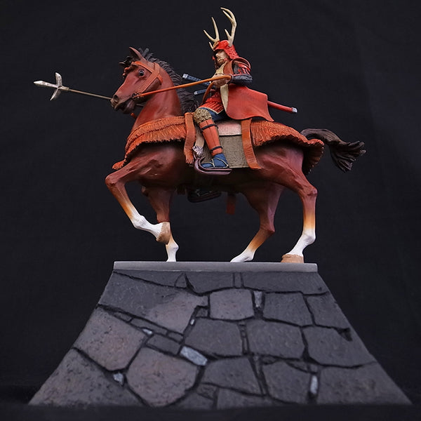 Statue - Sanada Yukimura Figure on Stone Wall KS010 - SAMURAI STORE