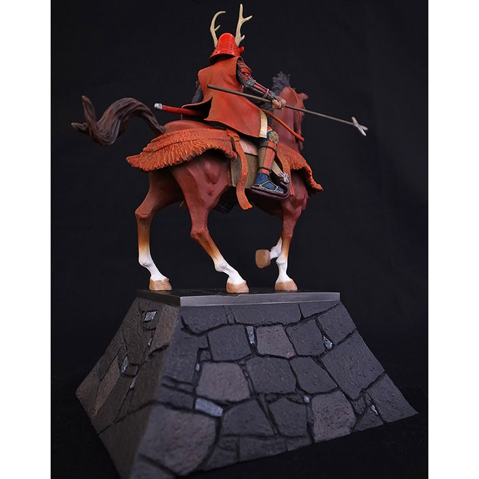 Statue - Sanada Yukimura Figure on Stone Wall KS010 - SAMURAI STORE